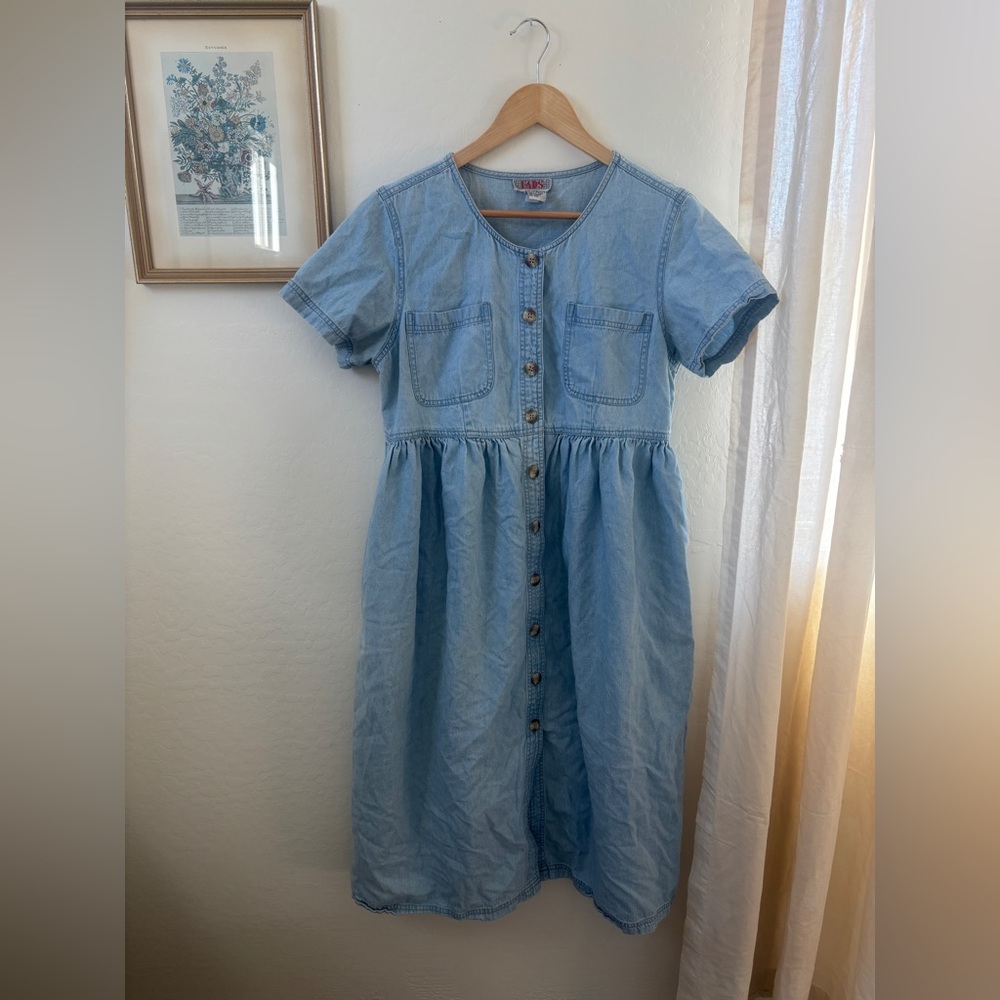 Fads Vintage Denim Button Dress